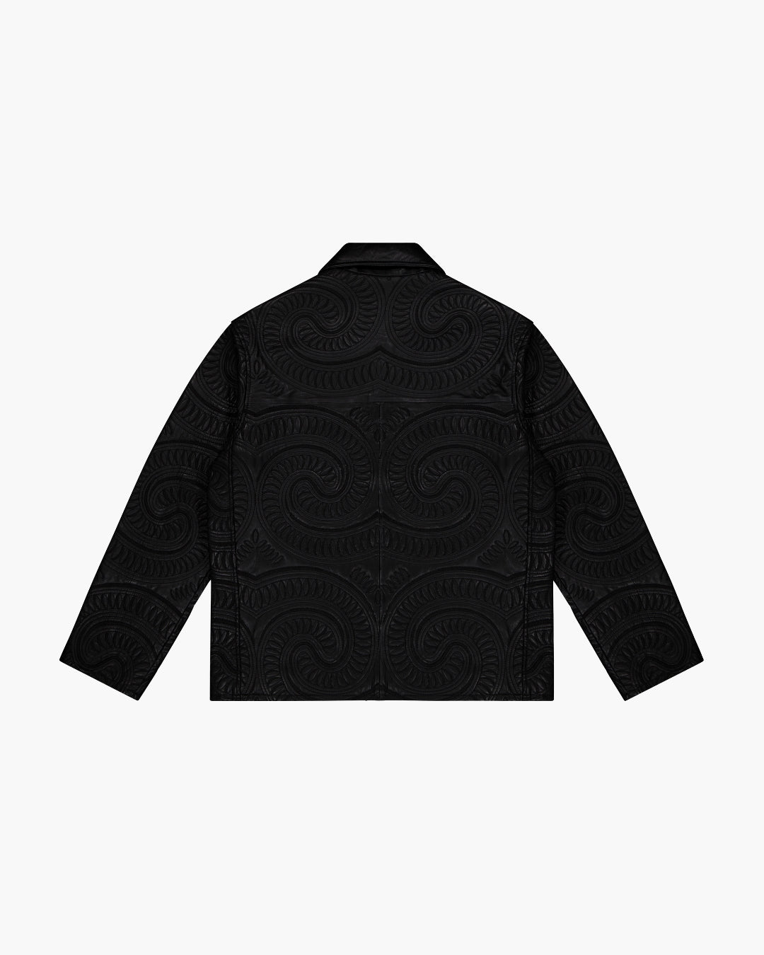 embroidered leather jacket