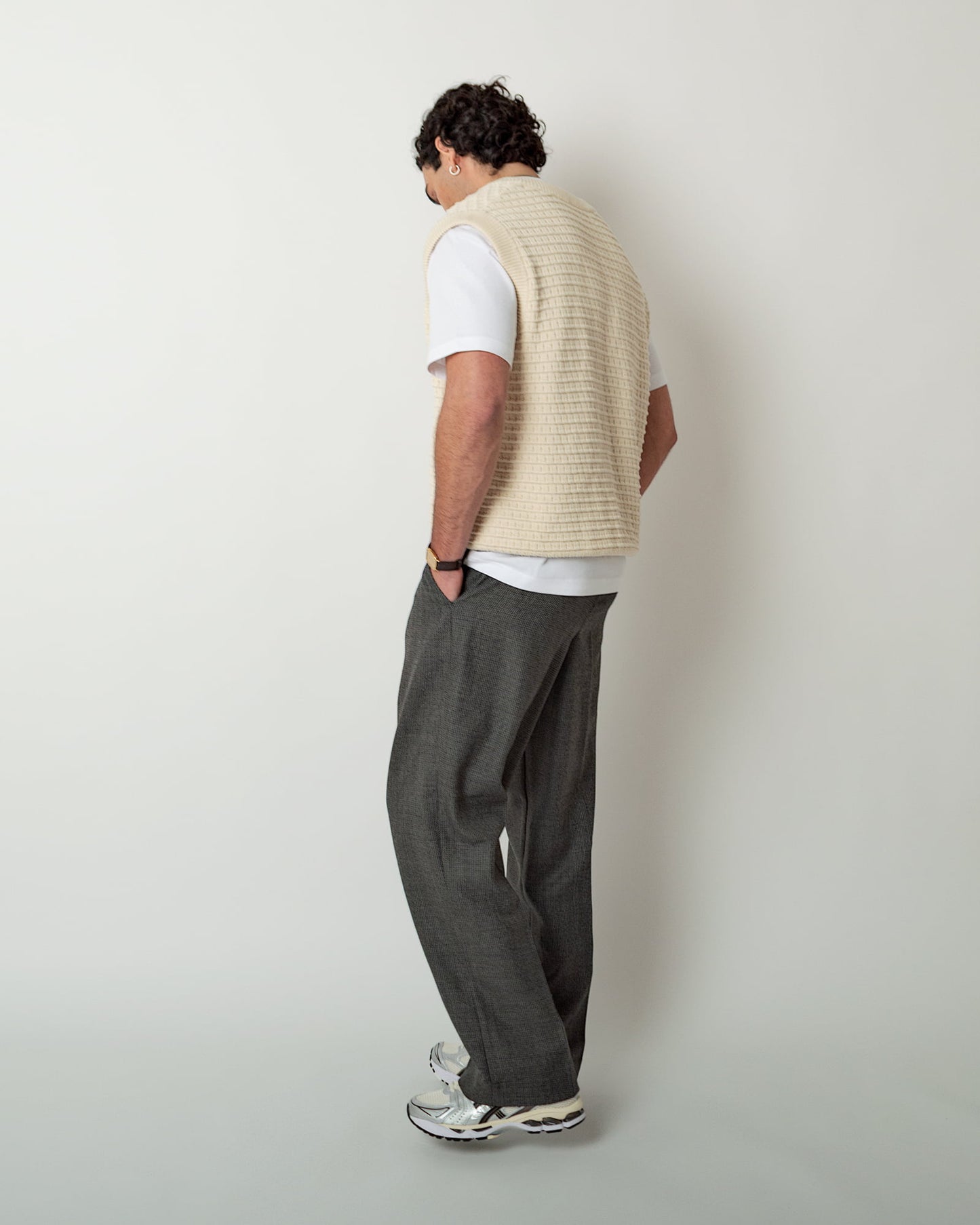 oversized knitted vest