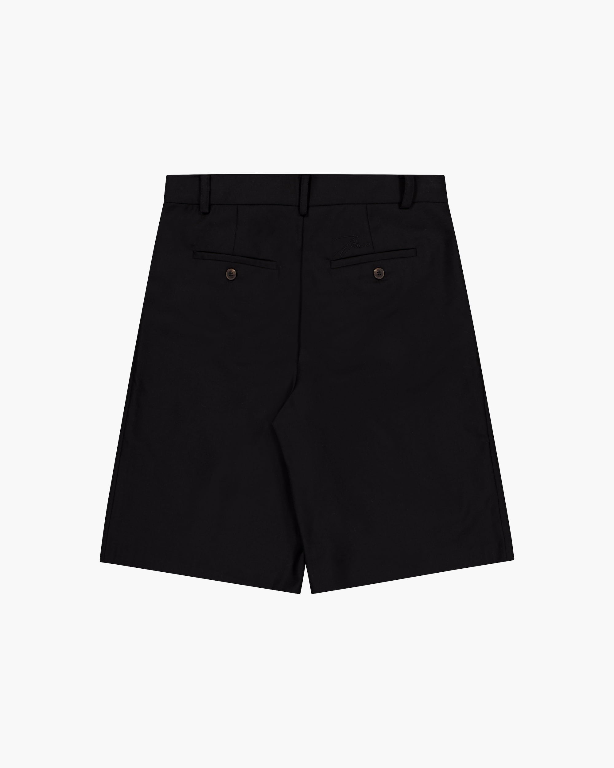 wool pleated shorts