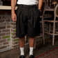 wool pleated shorts