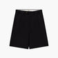 wool pleated shorts