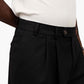 wool pleated shorts