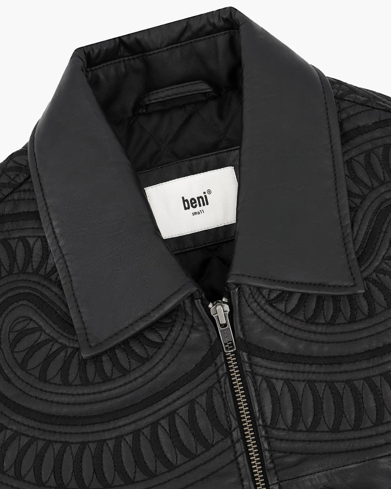 embroidered leather jacket