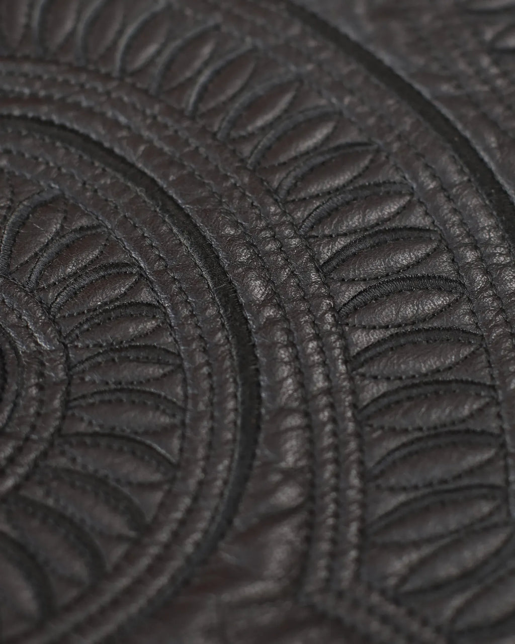 embroidered leather jacket