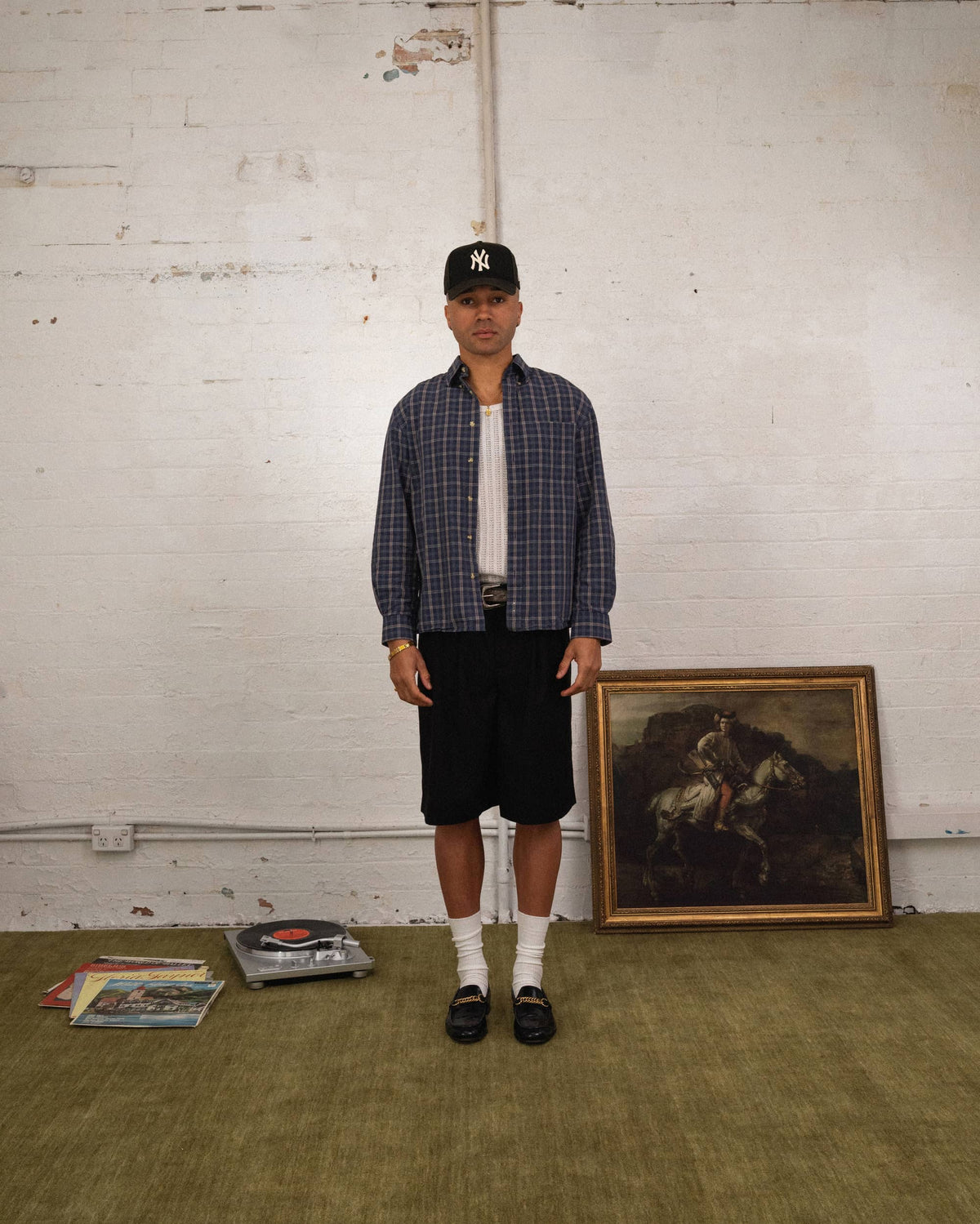 wool pleated shorts
